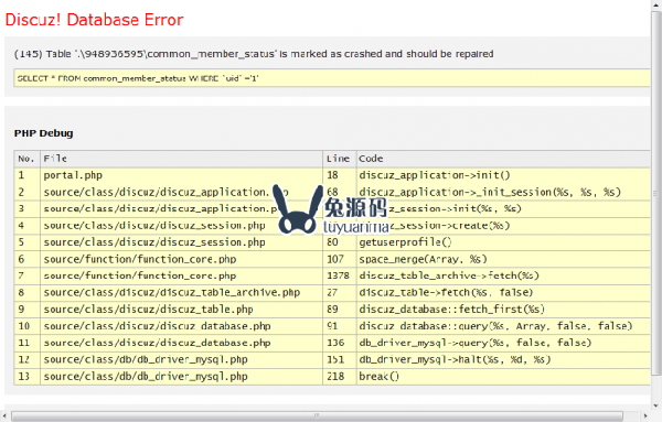 MySQLٽ"is marked as crashed and should be repaired"