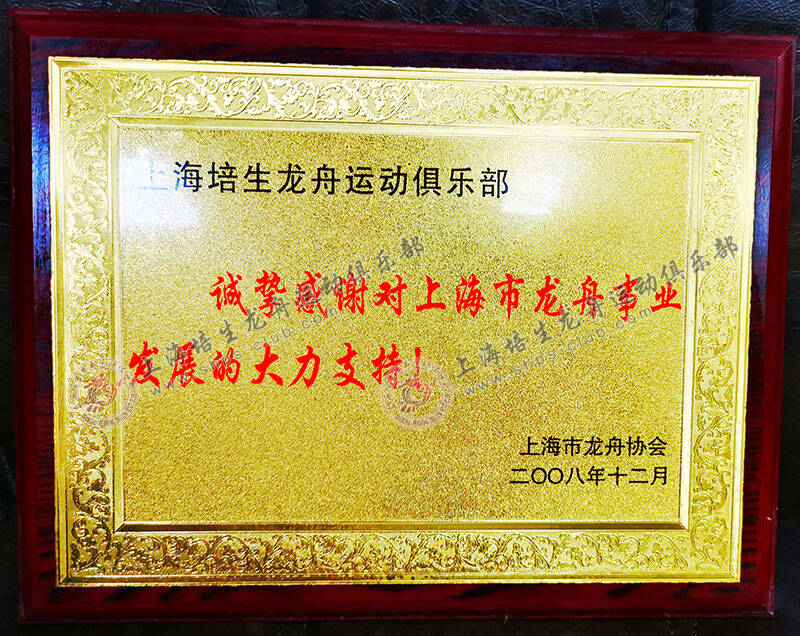 2008年上海市龙舟事业发展支持单位