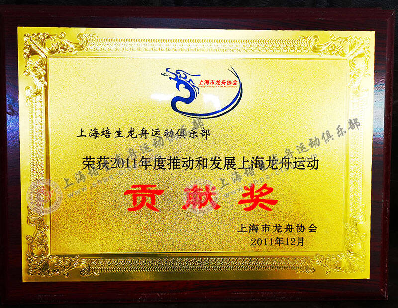 2011年度推动和发展上海龙舟运动贡献奖